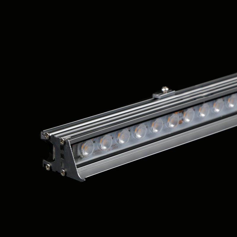 DC24V 8/12W 55X45mm Low Power White/Yellow Light Full Color UCS1903 RGB/DMX512 Addressable Waterproof IP67 Aluminum Lens Linear LED Light  LED Wall Wash Outdoor Lighting